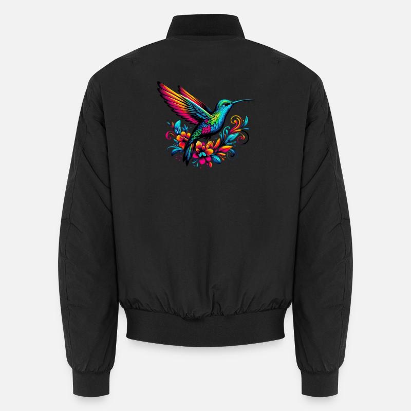 Kolibri - Unisex Bomberjacke - Schwarz