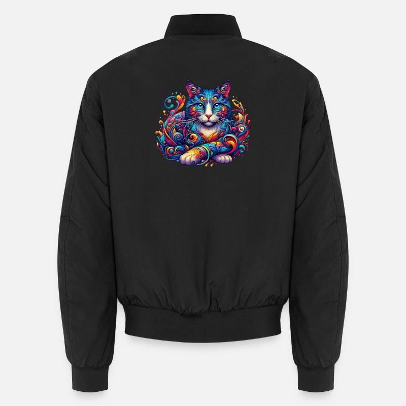 Katze - Unisex Bomberjacke - Schwarz
