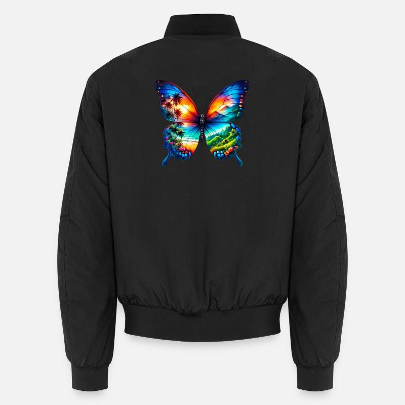 Butterfly - Unisex Bomber Jacket - black