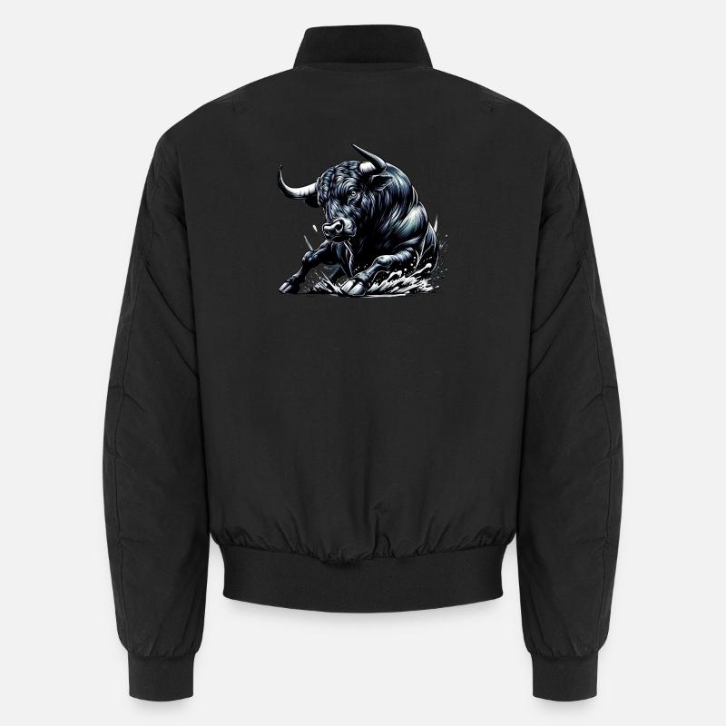 Stier - Unisex Bomberjacke - Schwarz
