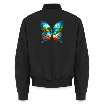 Papillon - Bomber unisexe - noir - Dos - AI Model Male 185 light (185cm)