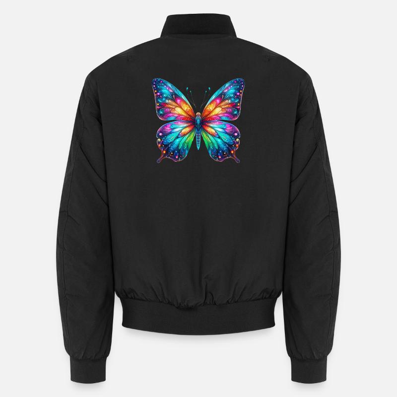 Schmetterling - Unisex Bomberjacke - Schwarz