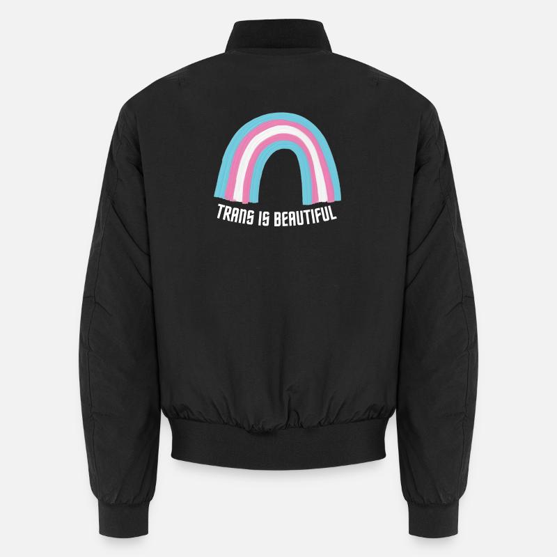 Trans est beau - Bomber unisexe - noir