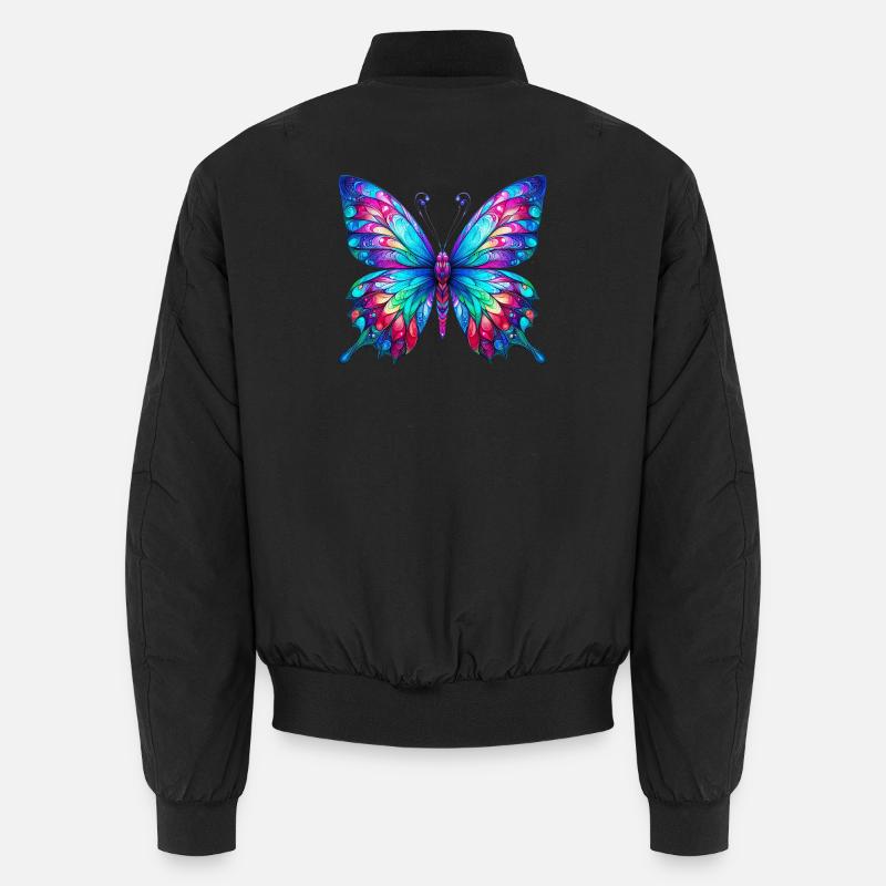 Butterfly - Unisex Bomber Jacket - black