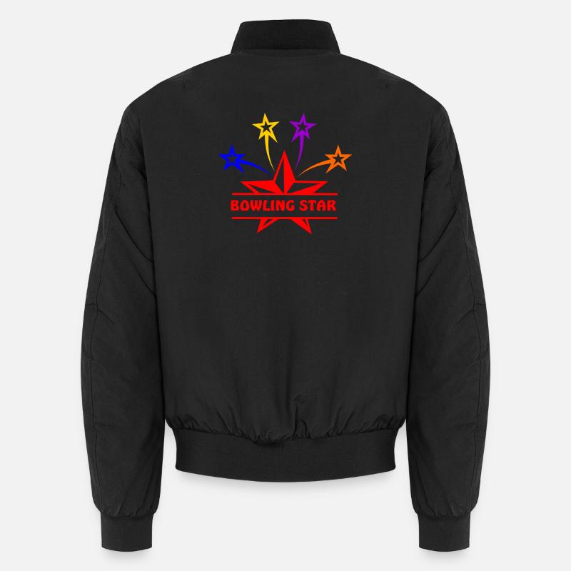 Couleur étoile de bowling - Bomber unisexe - noir