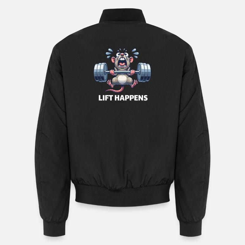 Maus Ratte Gewichtheber Barbell Training Workout Unisex Bomberjacke