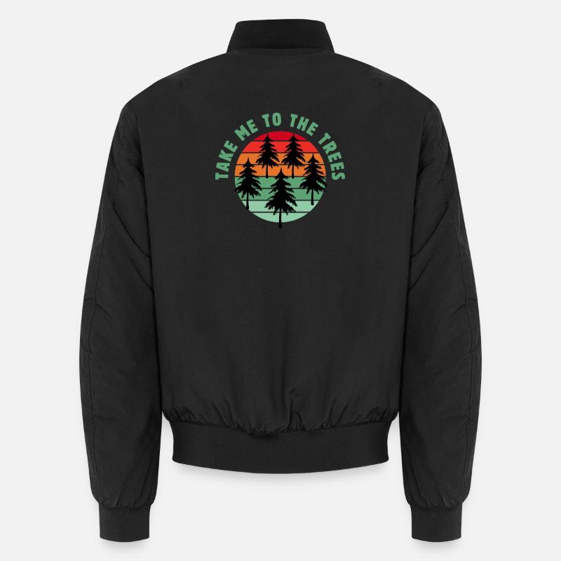 Take me to the trees - Unisex Bomber Jacket - black