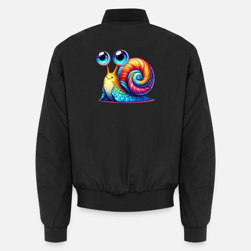 Schnecke - Unisex Bomberjacke - Schwarz
