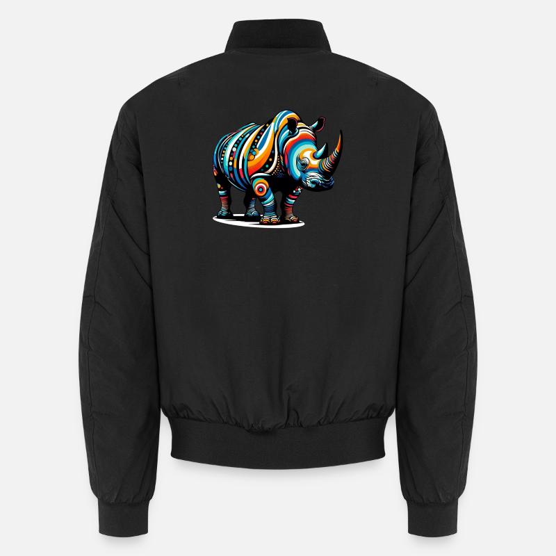 Rhinoceros - Unisex Bomber Jacket - black