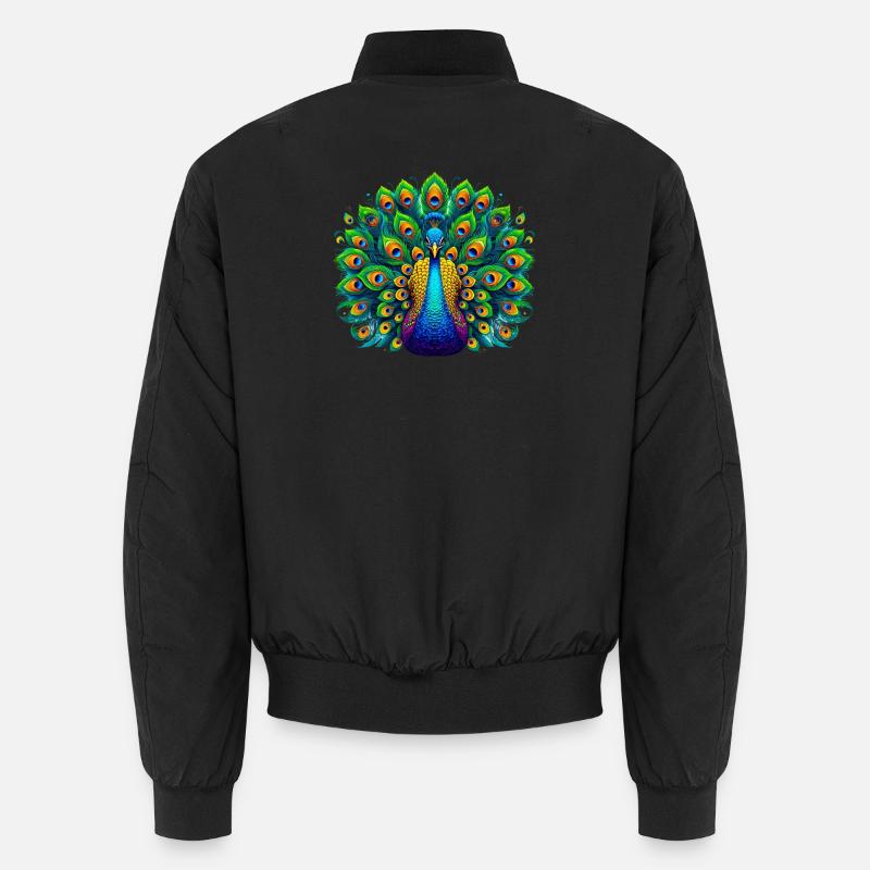 Pfau - Unisex Bomberjacke - Schwarz