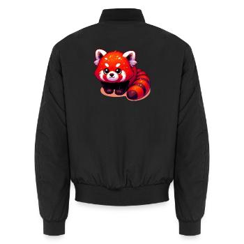 Petit panda - Bomber unisexe - noir - Dos - AI Model Male 185 light (185cm)
