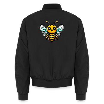 Abeille - Bomber unisexe - noir - Dos - AI Model Male 185 light (185cm)