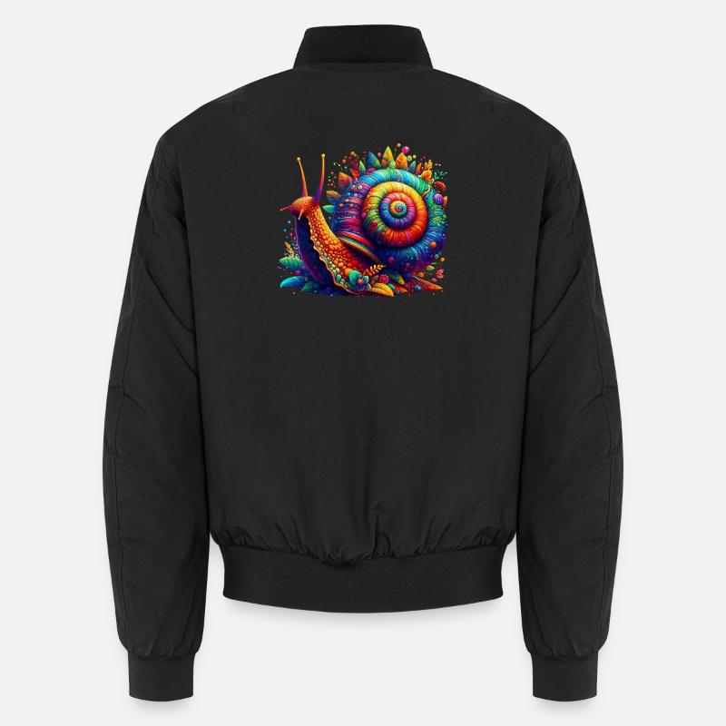Snail - Unisex Bomber Jacket - black