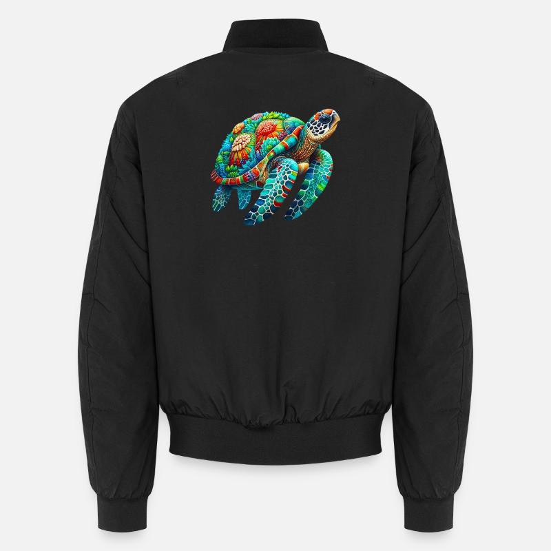 Turtle - Unisex Bomber Jacket - black