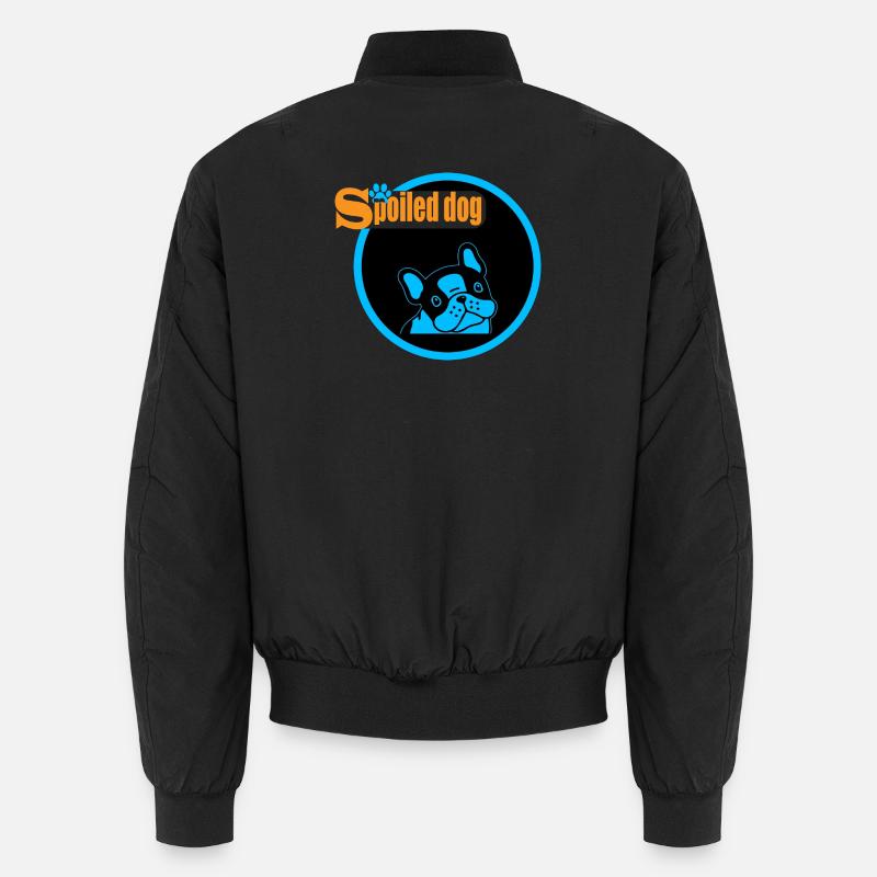Blauer Hundekopf Logo Spoiled Dog Unisex Bomberjacke