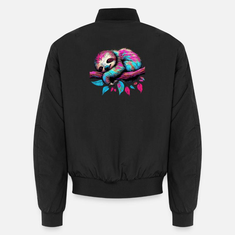 Faultier - Unisex Bomberjacke - Schwarz