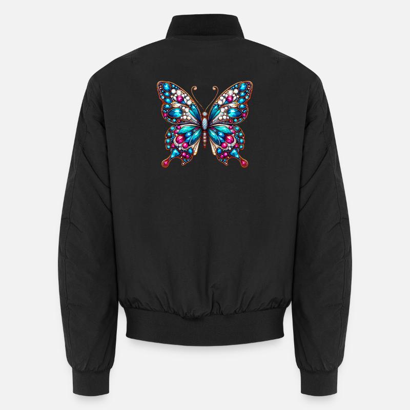 Butterfly - Unisex Bomber Jacket - black