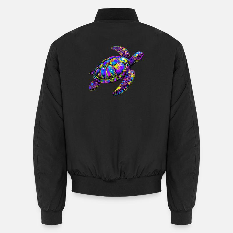 Sea turtle - Unisex Bomber Jacket - black