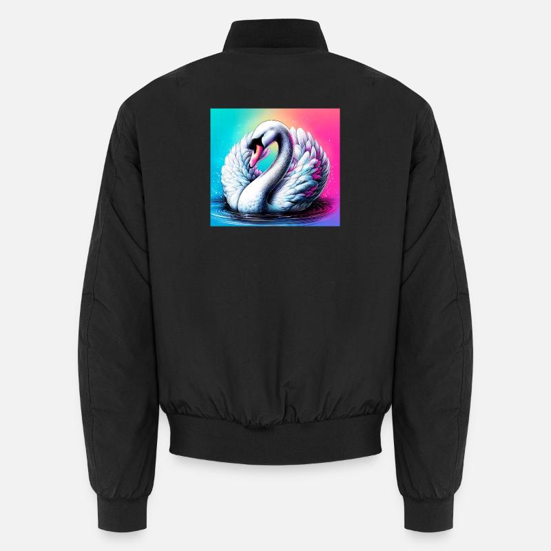 cygne - Bomber unisexe - noir