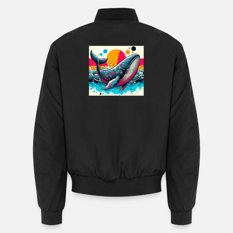 Wal - Unisex Bomberjacke - Schwarz