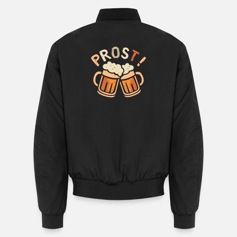 Cheers Beer Mug Cheers Design - Unisex Bomber Jacket - black