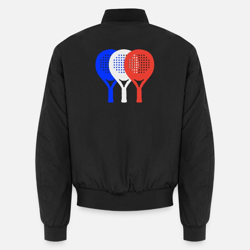 Padel-Frankreich2 - Unisex Bomberjacke - Schwarz