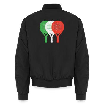 padel-italia2 - Unisex Bomberjacke - Schwarz - Hinten - AI Model Male 185 light (185cm)