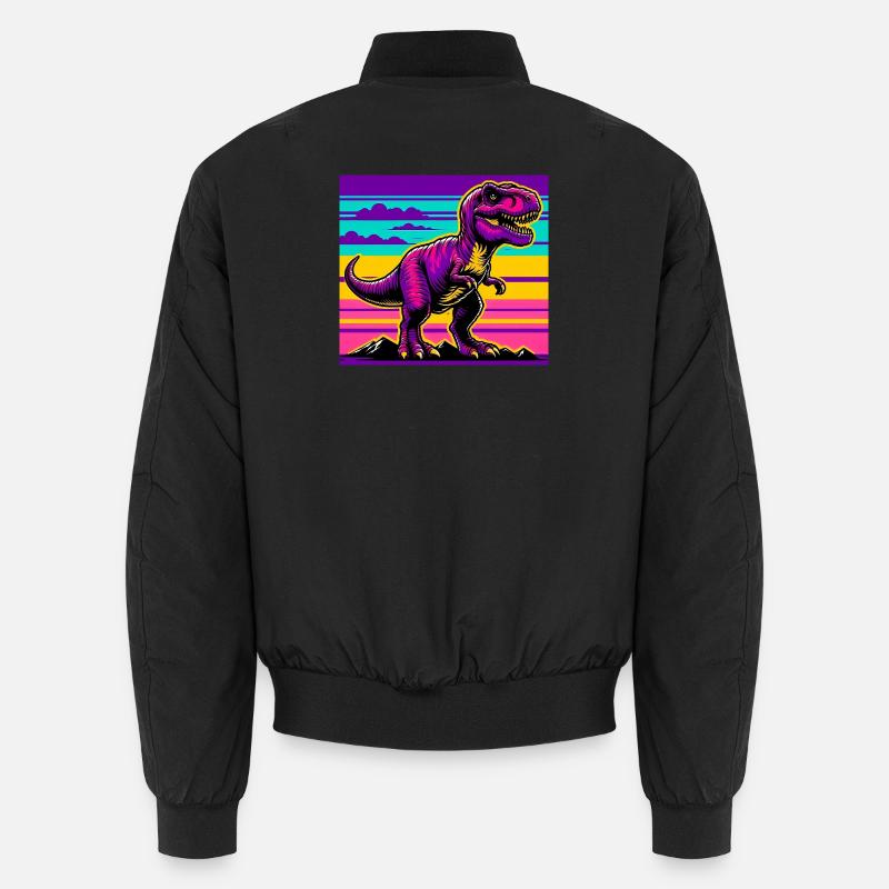 Dinosaurier - Unisex Bomberjacke - Schwarz