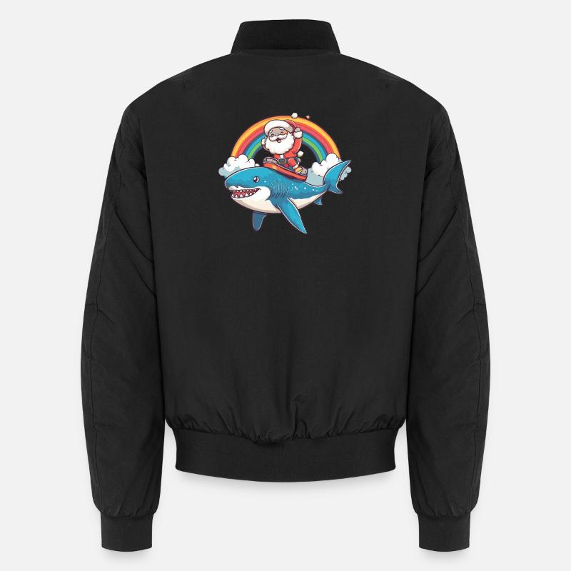 Requin Père Noël Bomber unisexe