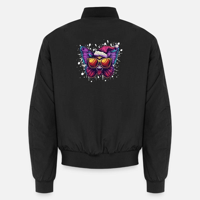 Papillon Noël Drôle - Bomber unisexe - noir