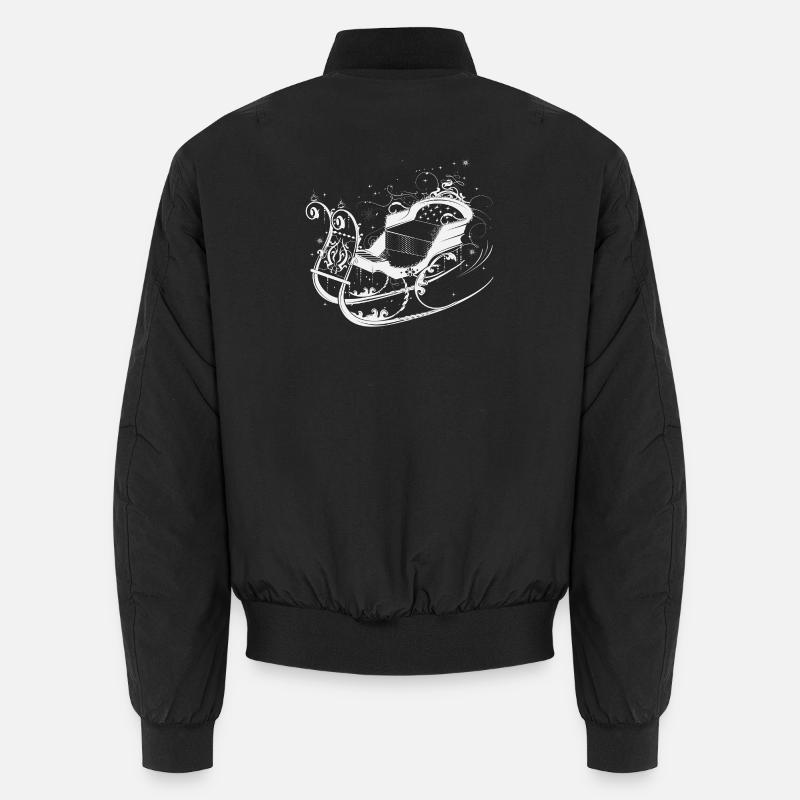 Eleganter Winter-Schlitten Ornamente Unisex Bomberjacke