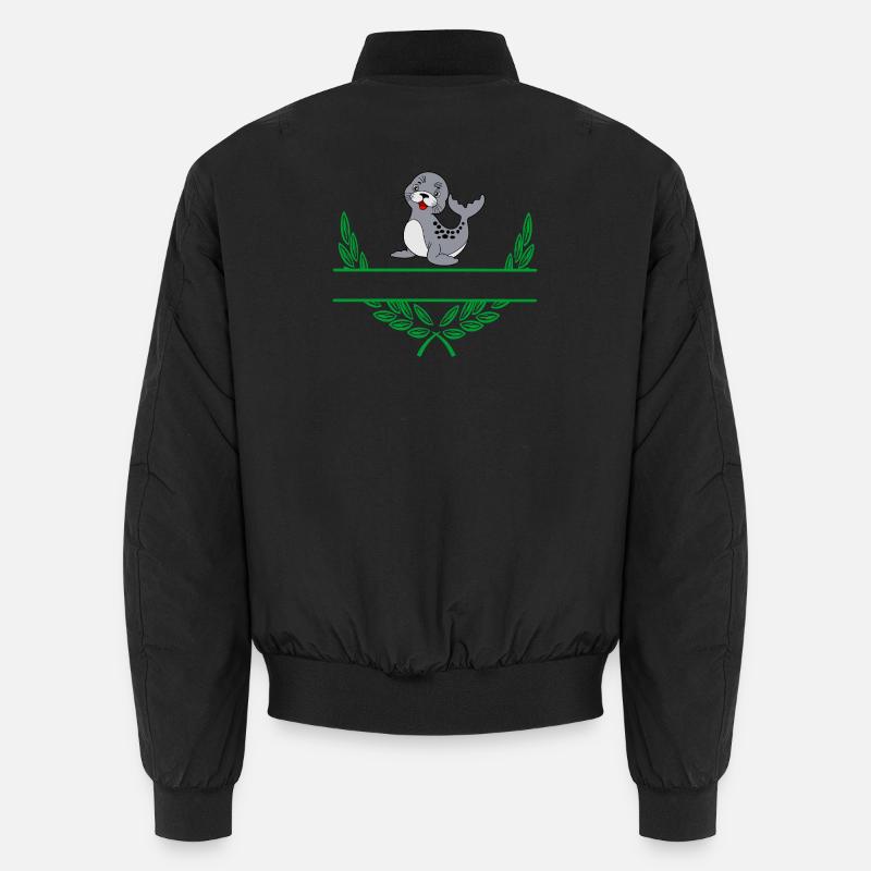Seal with Namespace Unisex Bomber Jacket