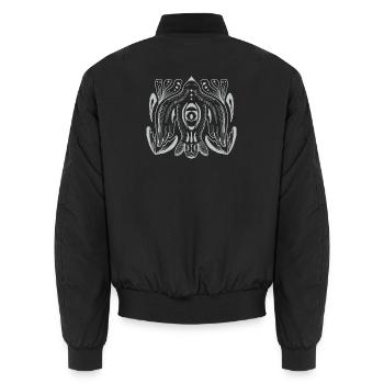 Œil de style mandala avec tentacules - Bomber unisexe - noir - Dos - AI Model Male 185 light (185cm)