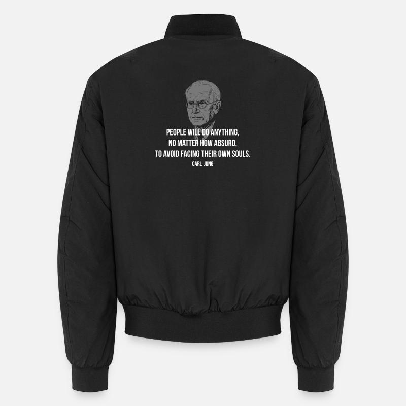 Carl Jung Soul Reflection Quote  Unisex Bomber Jacket