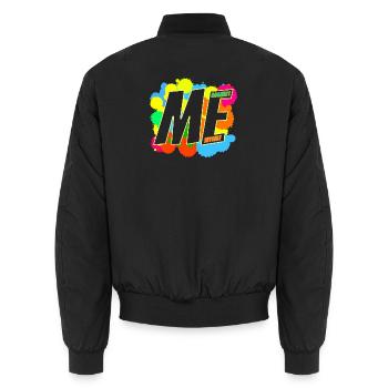 ME & Myself - Unisex Bomber Jacket - black - Back - AI Model Male 185 light (185cm)