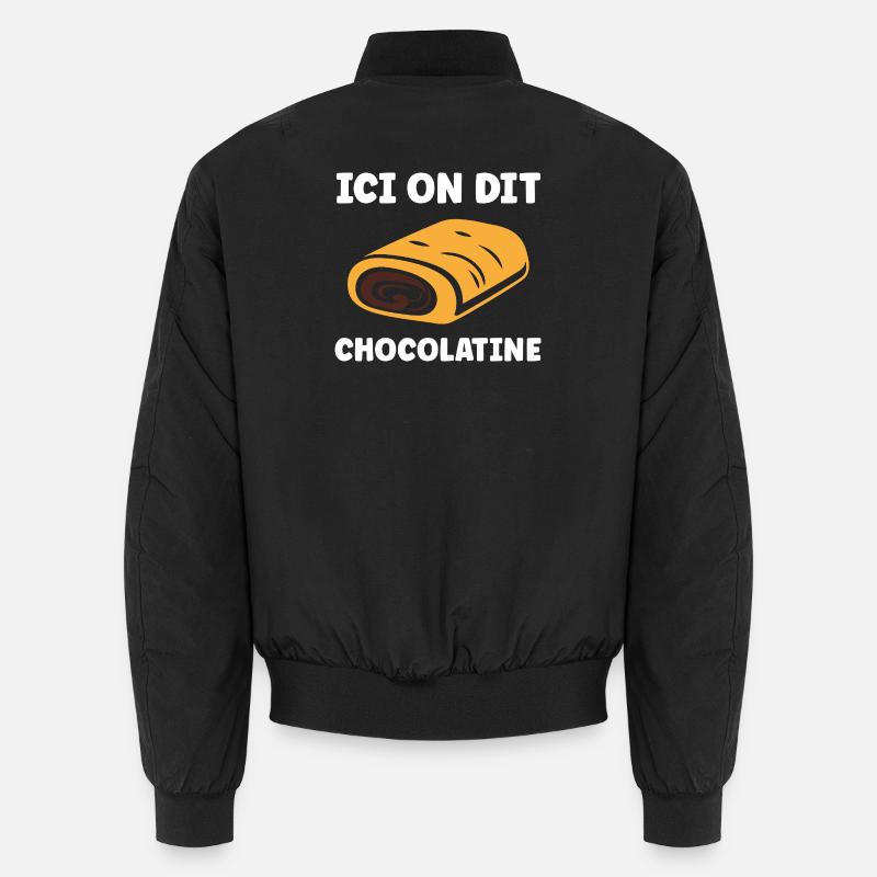 Here we say chocolatine Unisex Bomber Jacket