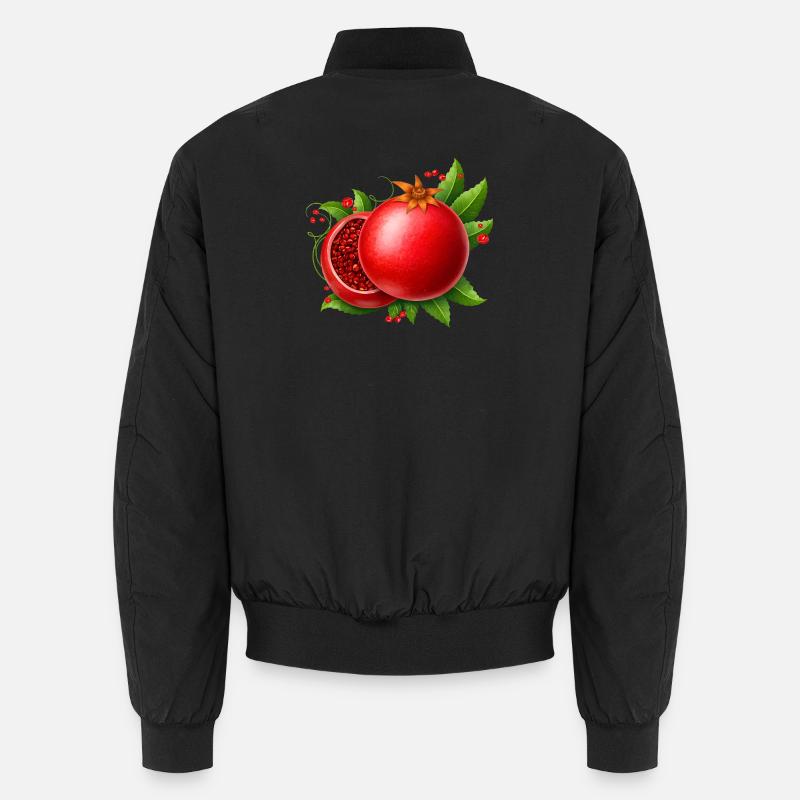 Pomegranate with leaves Unisex Bomber Jacket