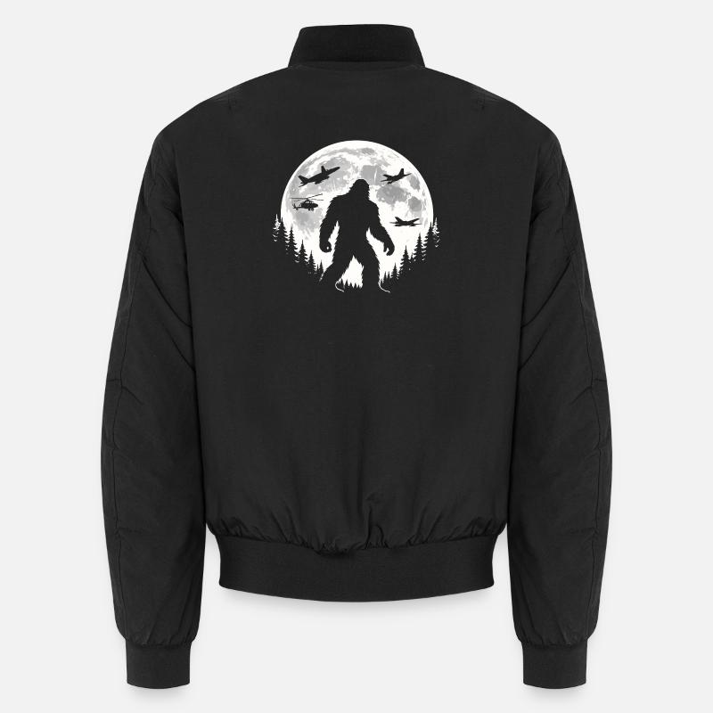 Bigfoot Airplanes - Unisex Bomber Jacket - black