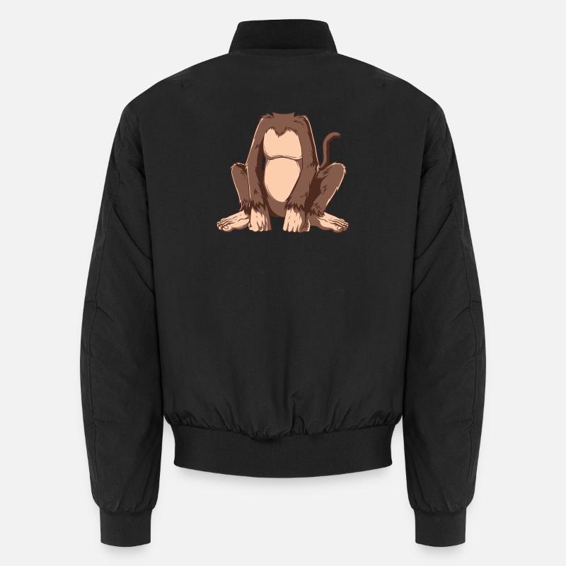 Bigfoot Cartoon Silhouette on Apparel Unisex Bomber Jacket