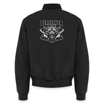 Berserker-Mode Bärachse - Unisex Bomberjacke - Schwarz - Hinten - AI Model Male 185 light (185cm)