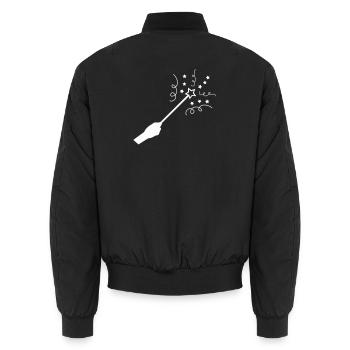 Baguette magique stellaire - Bomber unisexe - noir - Dos - AI Model Male 185 light (185cm)