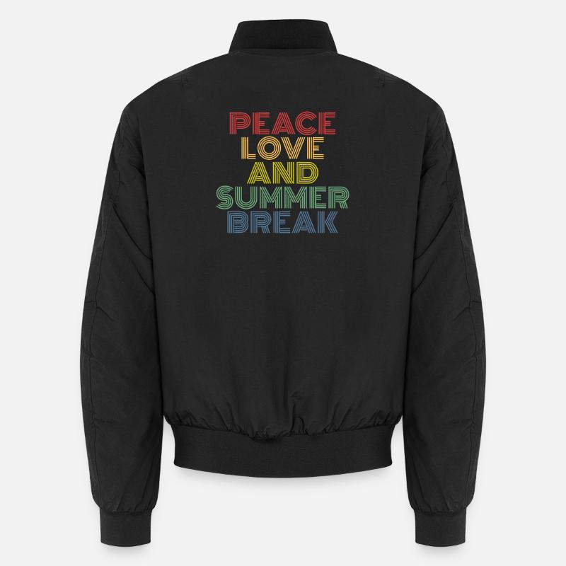 Peace Love Summer Break Unisex Bomber Jacket