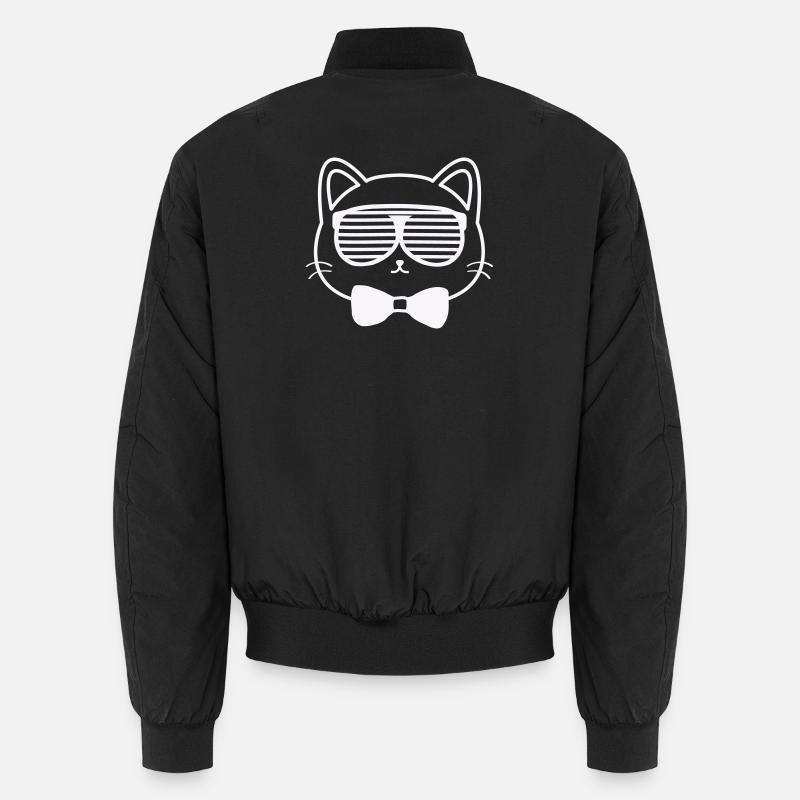 Sonnenkatze mit Fliege Unisex Bomberjacke