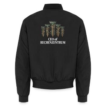 Rechenzentrum - Unisex Bomberjacke - Schwarz - Hinten - AI Model Male 185 light (185cm)
