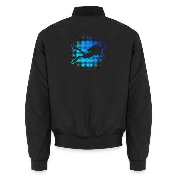 Geschenkidee für die Scuba-Diverin mit Freediving - Unisex Bomberjacke - Schwarz - Hinten - AI Model Male 185 light (185cm)