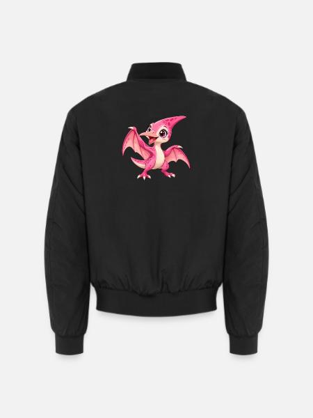 Kawaii Pink Pterodactyl - Unisex Bomberjacke - Schwarz