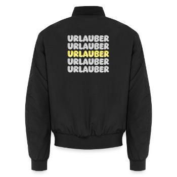 Beruf Urlauber - Unisex Bomberjacke - Schwarz - Hinten - AI Model Male 185 light (185cm)