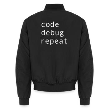 Programmierer Humor - Unisex Bomberjacke - Schwarz - Hinten - AI Model Male 185 light (185cm)