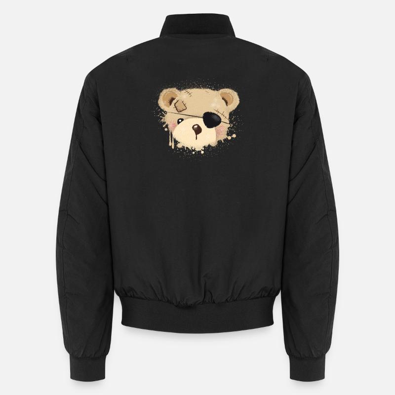 Teddy with eye patch Unisex Bomber Jacket