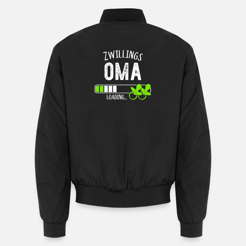 Zwillingsoma Loading Oma Großmutter Zwillinge - Unisex Bomberjacke - Schwarz
